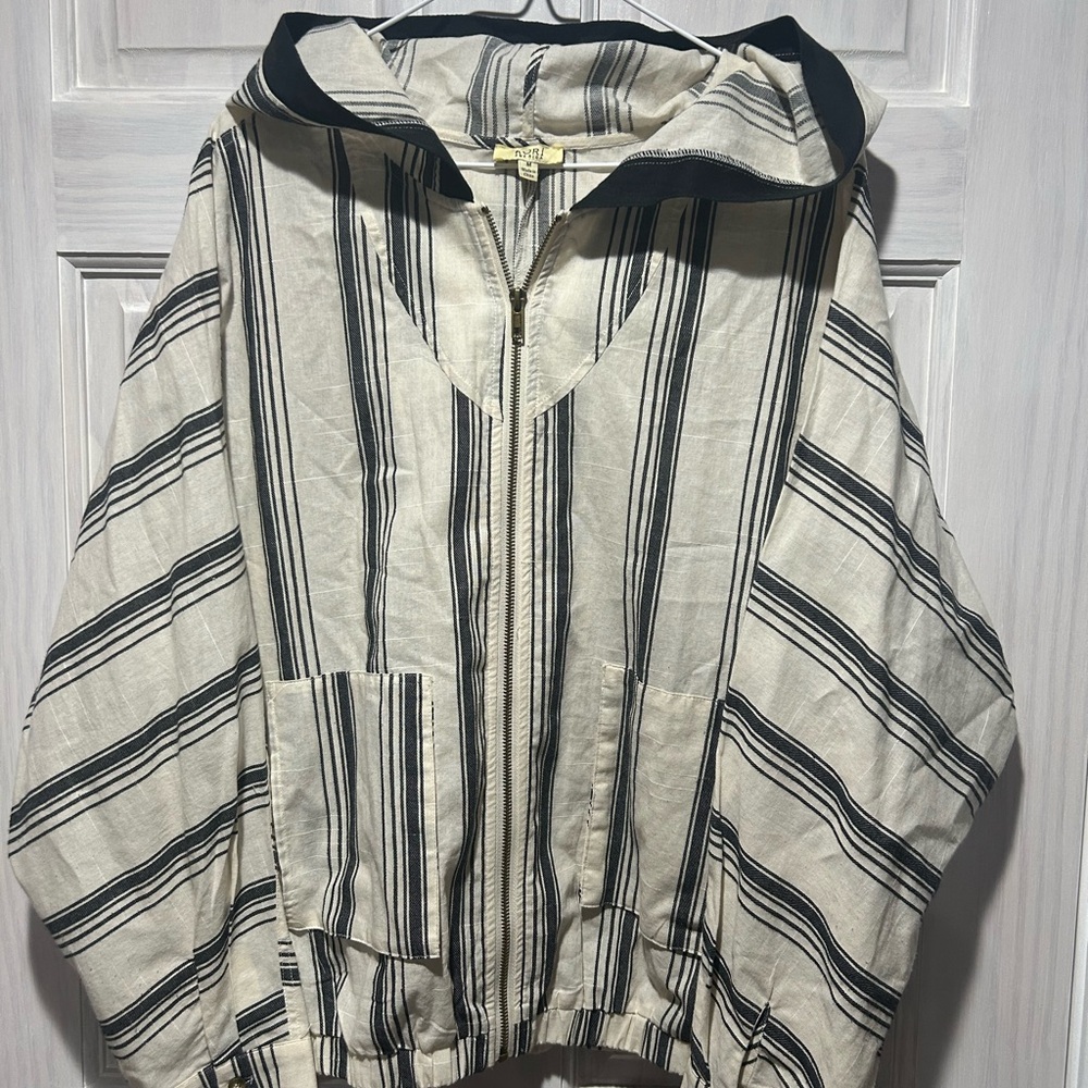 Kori America Light Weight Drop Shoulder zip-up Jacket